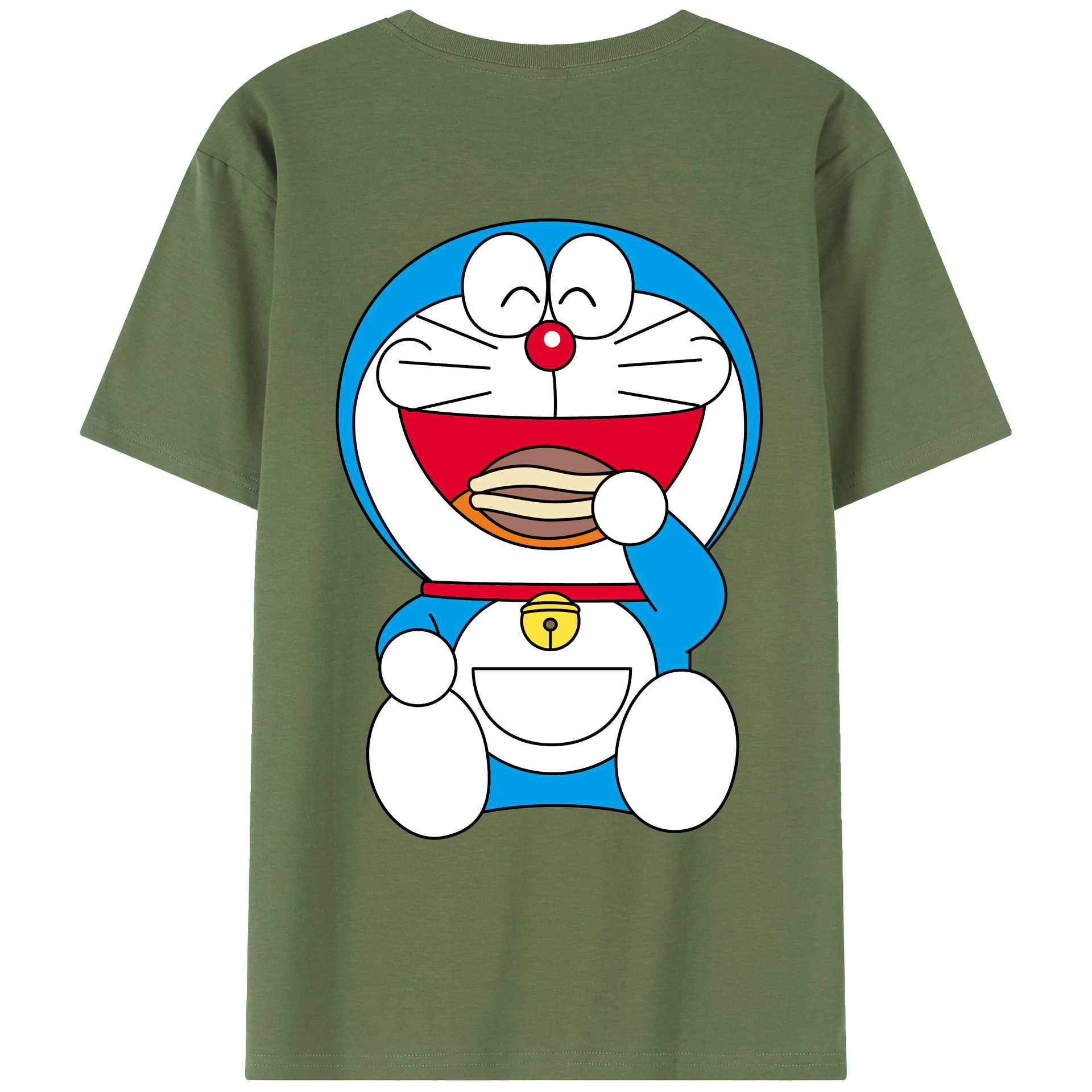 （画像用） ドラえもん Doraemon 綿100％ メンズ半袖Tシャツ（バックプリント） 通気性